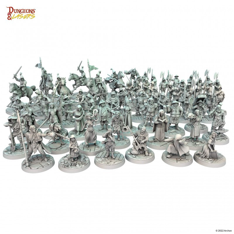 Miniaturas sueltas sin pintar de Townsfolk Archon Studios