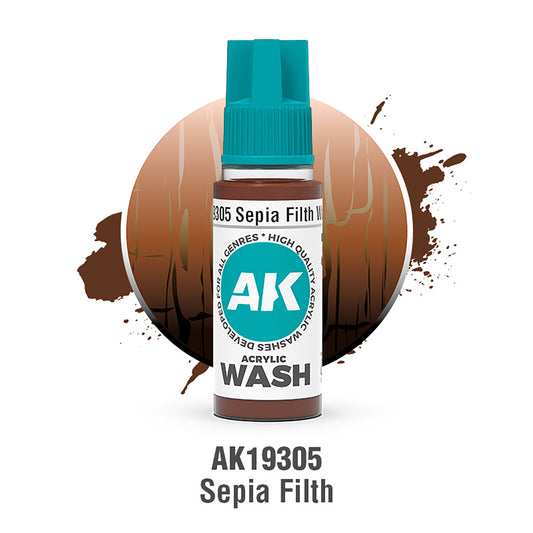 Sepia Filth Wash 18Ml - Acrylic Washes