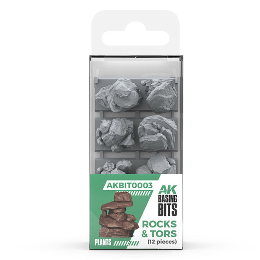 Rocks & Tors - Basing Bits 12 Pieces