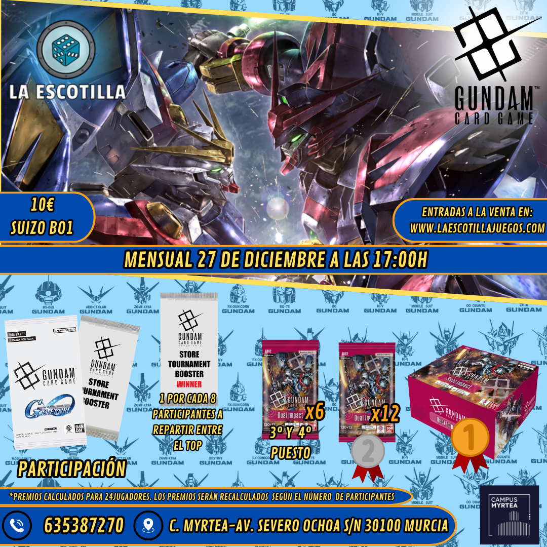 [EVENTO] Gundam - Mensual 27 de Diciembre a las 17:00h