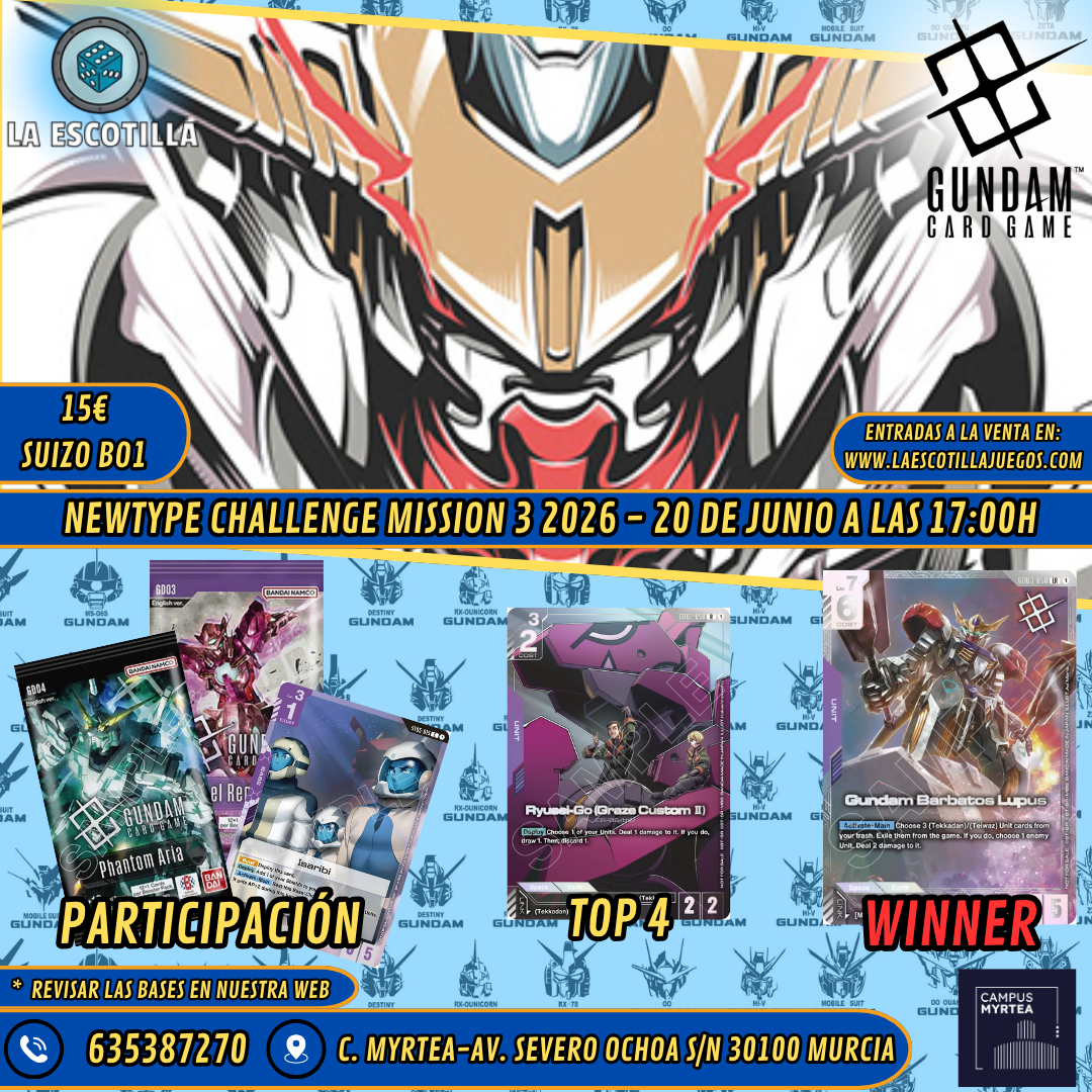 [EVENTO] Gundam TCG - Newtype Challenge 3 - 20 de Junio a las 17:00h