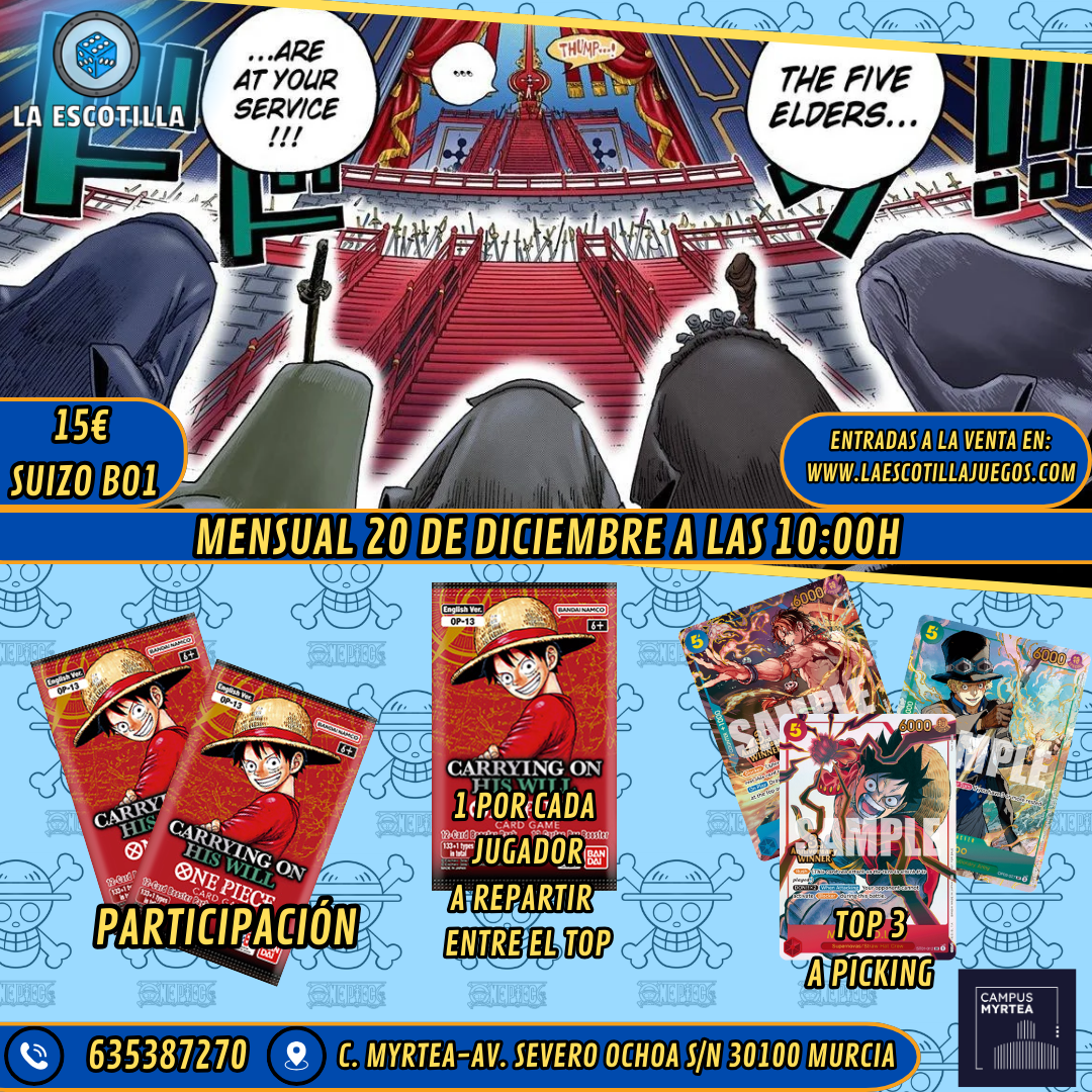 [EVENTO] One Piece - Mensual - 20 de Diciembre a las 10:00H