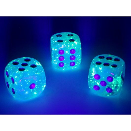 Chessex - 16mm d6 Dice Block (12 dados) - Luminary Sky/silver