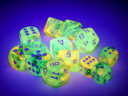 Chessex - 16mm d6 Dice Block (12 dados) - Nebula Spring/white