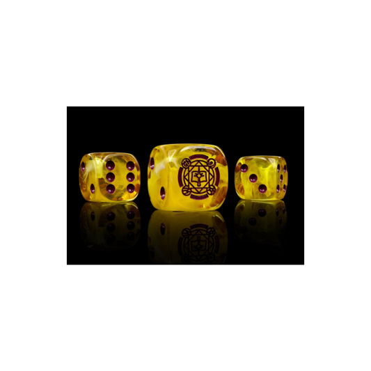 [PREPEDIDO] Sorcerer Kings Faction Dice on Grey and Magenta swirl Dice