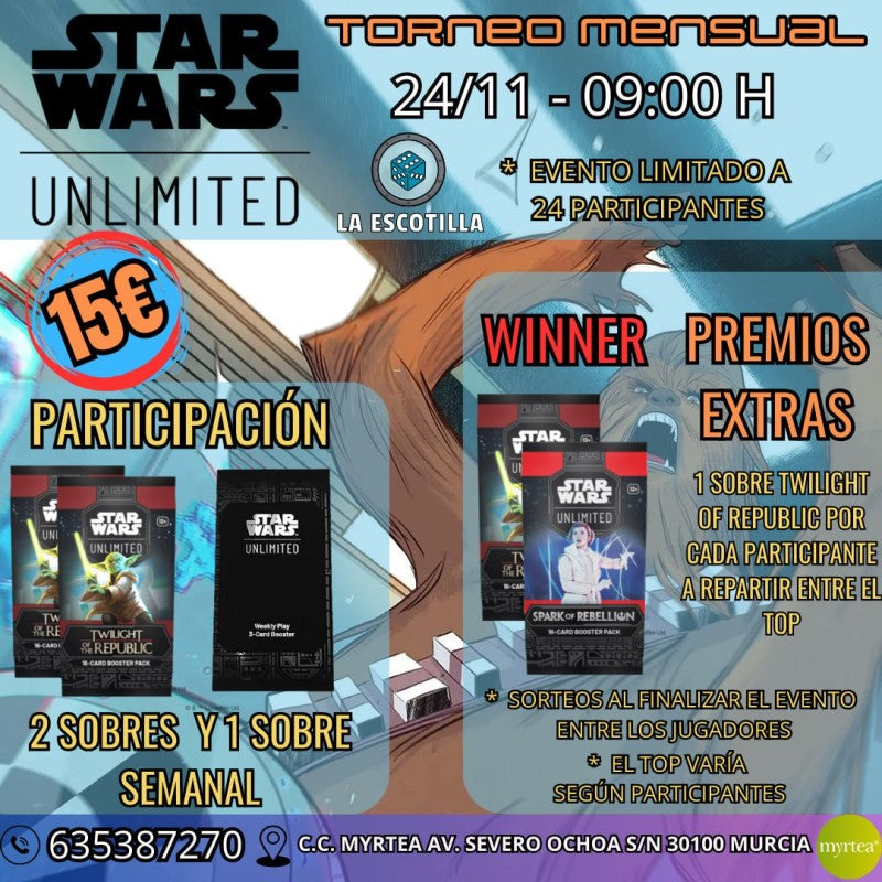 [EVENTO] Mensual Star Wars Unlimited 24/11-09:00