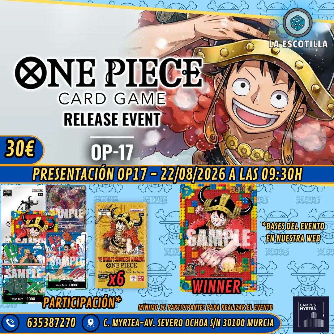 [EVENTO] One Piece - Presentación The Time Of Battle OP17 - 22 de Agosto de 2026 a las 09:30h