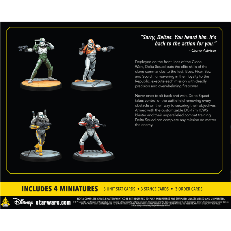 [PREPEDIDO] Star Wars: Shatterpoint - Delta Squad, Form Up Squad Pack