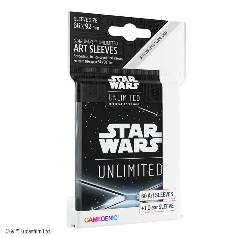 Gamegenic - Star Wars Unlimited - Art Sleeves Card Back Black