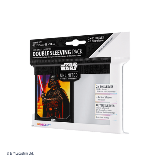 [PREPEDIDO] Gamegenic - Star Wars Unlimited - Art Sleeves Double Darth Vader