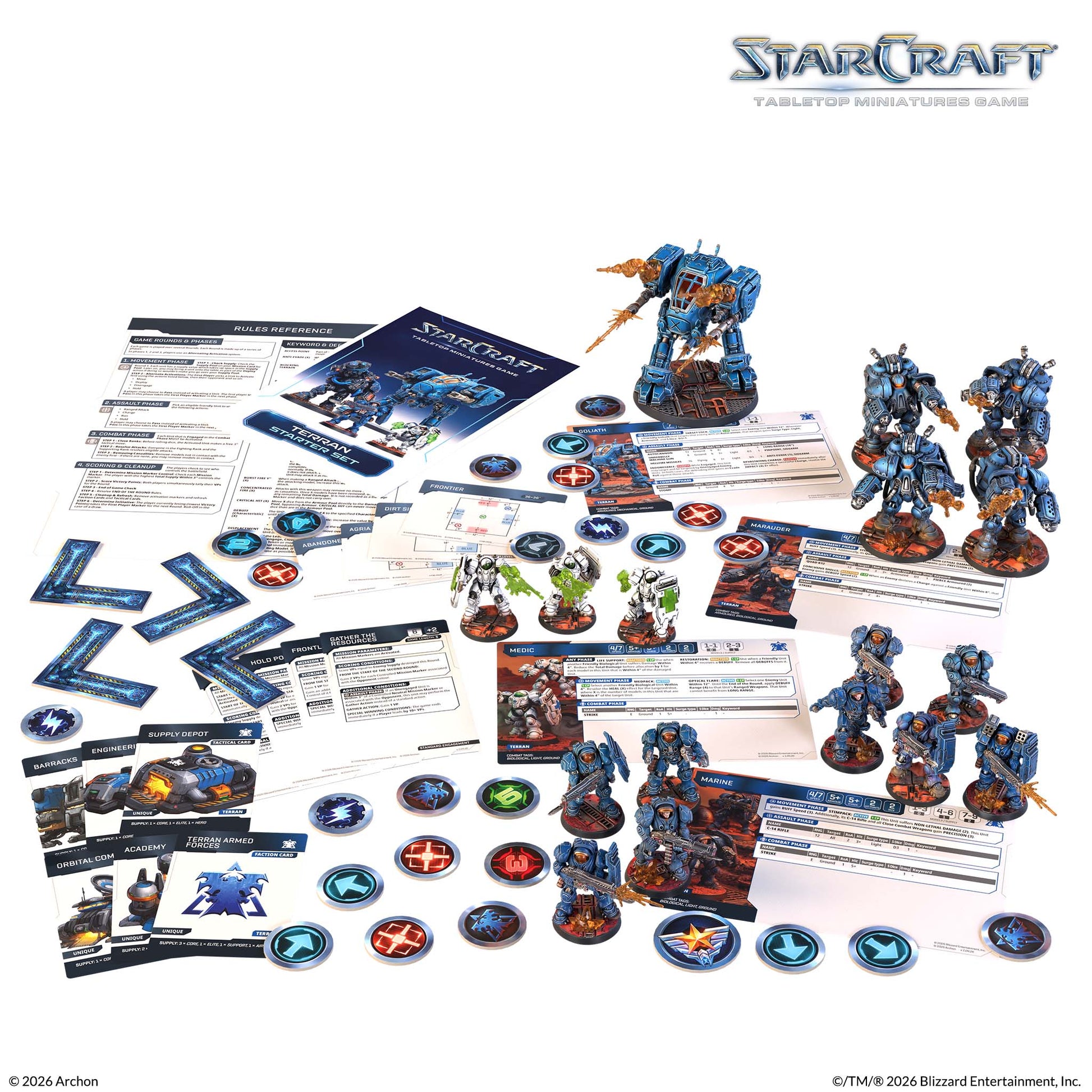 Starcraft: Terran Starter Set, Tabletop Miniature Game, Archon Studio, Wargame
