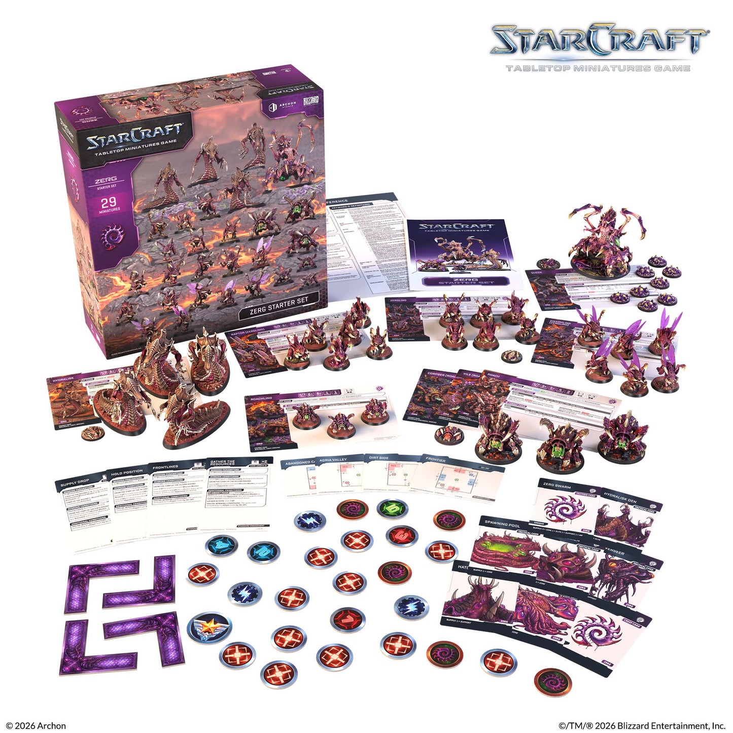 Starcraft: Zerg Starter Set, Tabletop Miniature Game, Archon Studio, Wargame