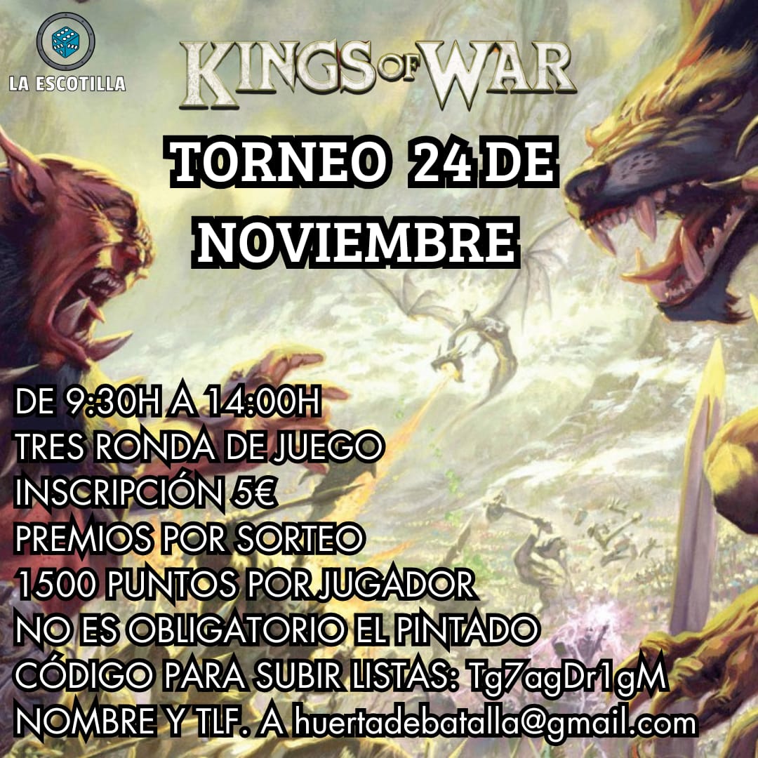 [EVENTO] Torneo Kings of War 24 de Noviembre