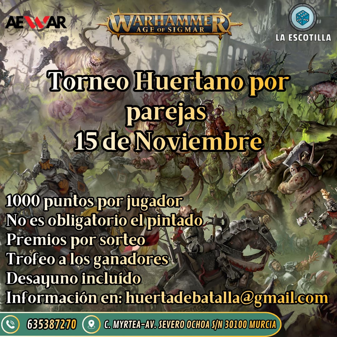 [EVENTO] Torneo Huertano de parejas 15 de Noviembre
