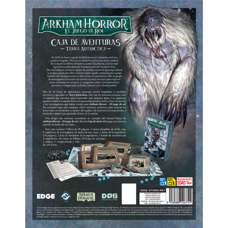 [PREPEDIDO] Arkham Horror: el juego de rol - Terra Antarctica