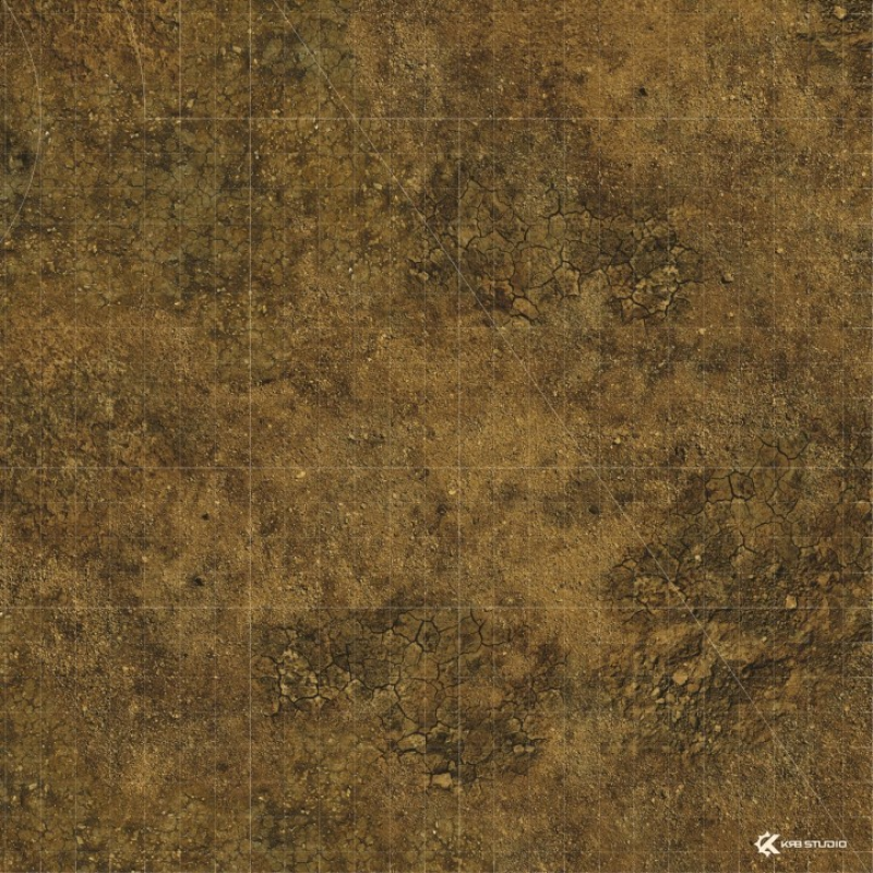 Bandua Mats: Scorched Earth Play Mat 44"x60" by KRB Studio 11 Ed. Textil
