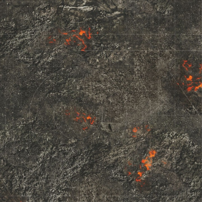 Bandua Mats: Volcanic World Play Mat 44"x60" by KRB Studio 11 Ed. Textil