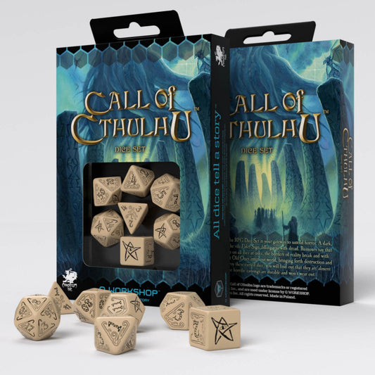 Call of Cthulhu - Beige & black Dice Set