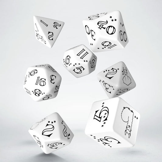 Bright Llama Dice Set (White & black)