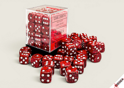 Chessex - 12mm d6 Dice Block (36 dados) - Speckled® Lava Stone