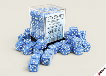 Chessex - 12mm d6 Dice Block (36 dados) - Speckled® Ocean Stone