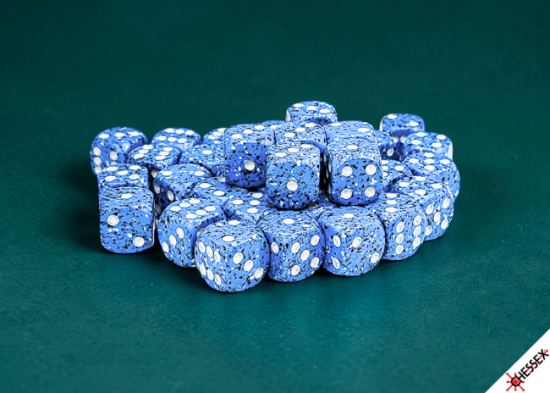 Chessex - 12mm d6 Dice Block (36 dados) - Speckled® Ocean Stone