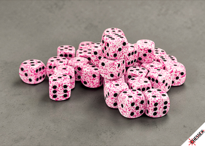 Chessex - 12mm d6 Dice Block (36 dados) - Speckled® Pink