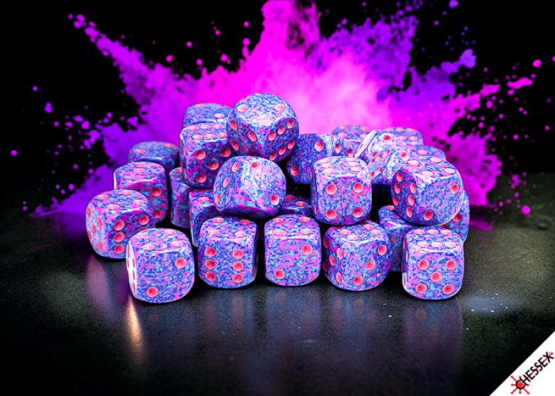 Chessex - 12mm d6 Dice Block (36 dados) - Speckled® Purple Passion