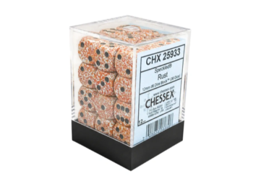 Chessex - 12mm d6 Dice Block (36 dados) - Speckled® Rust