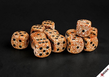 Chessex - 16mm d6 Dice Block (12 dados) - Speckled® Rust