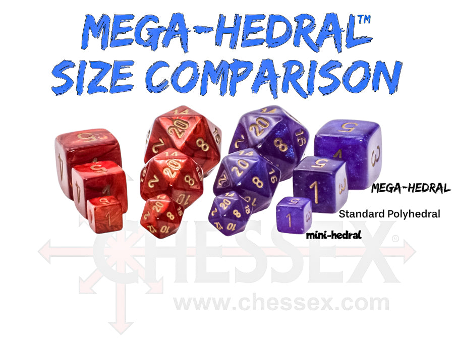 Chessex - Festive Mega-hedral Waterlily/white 7-Die set