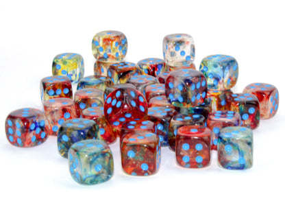 Chessex - 12mm d6 Dice Block (36 dados) - Primary/blue