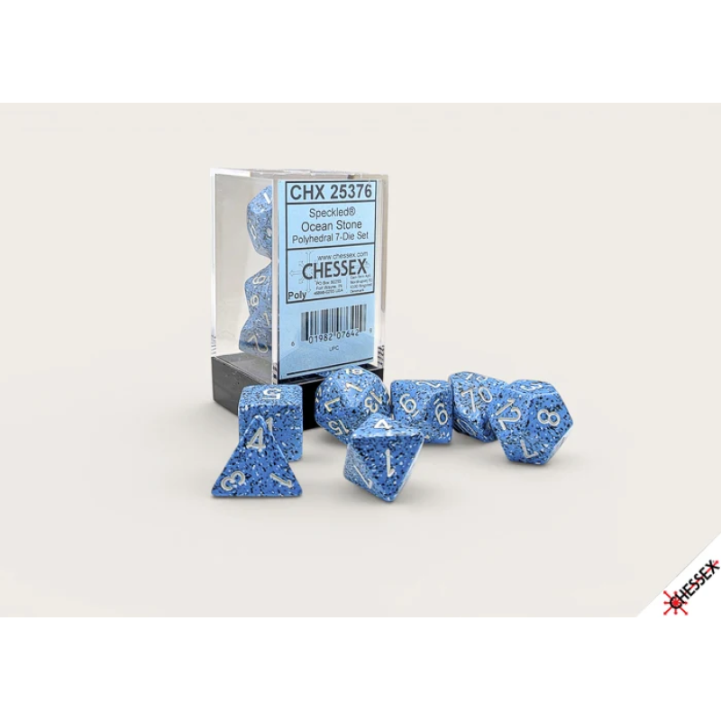 Chessex - Set de 7 dados - Speckled Ocean Stone