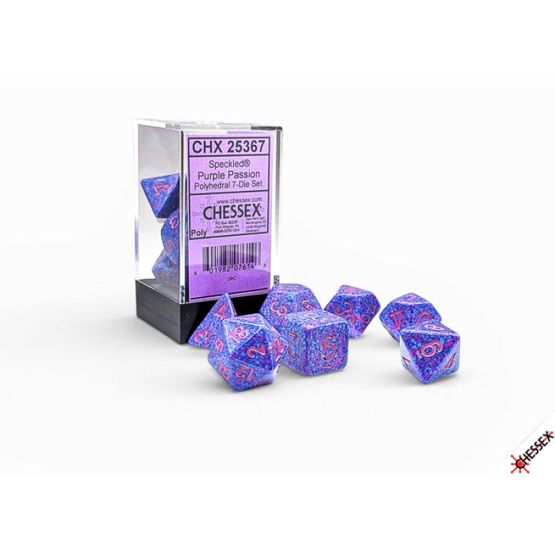 Chessex - Set de 7 dados - Speckled Purple Passion