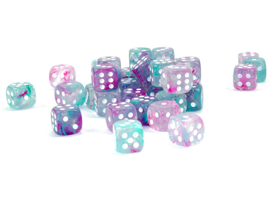 Chessex - 12mm d6 Dice Block (36 dados) - Wisteria/white