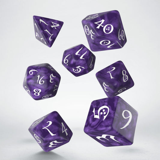 Classic RPG Lavender & white Dice Set