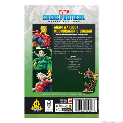 [PREPEDIDO] Crisis Protocol - Adam Warlock, Moondragon & Quasar