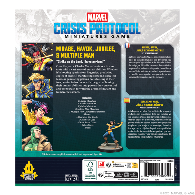 [PREPEDIDO] Crisis Protocol - Dani Moonstar, Jubilee, Multiple Man & Havok