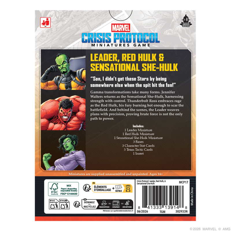 [PREPEDIDO] Crisis Protocol - Leader, Red Hulk & Sensational She-Hulk