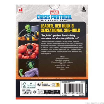 [PREPEDIDO] Crisis Protocol - Leader, Red Hulk & Sensational She-Hulk