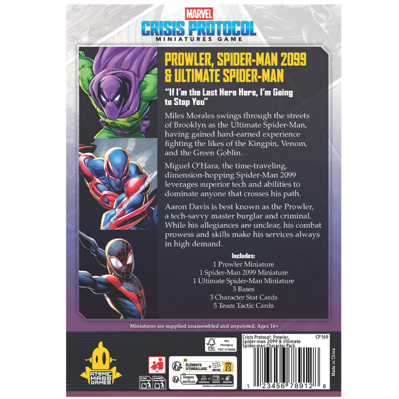 [PREPEDIDO] Crisis Protocol - Prowler, Spider-Man 2099 & Ultimate Spider-Man
