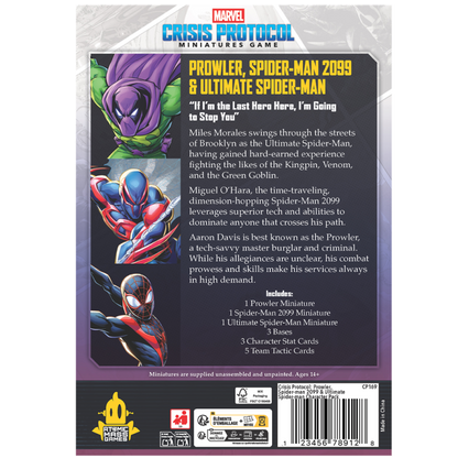 [PREPEDIDO] Crisis Protocol - Prowler, Spider-Man 2099 & Ultimate Spider-Man