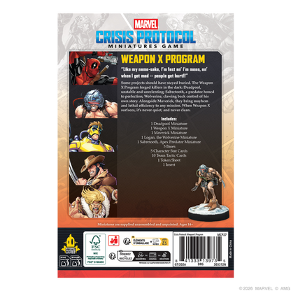 [PREPEDIDO] Crisis Protocol - Weapon X Affiliation Pack