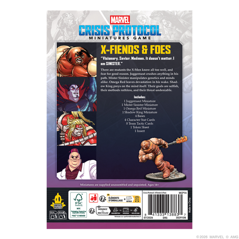 [PREPEDIDO] Crisis Protocol - X-Fiends & Foes Character Pack