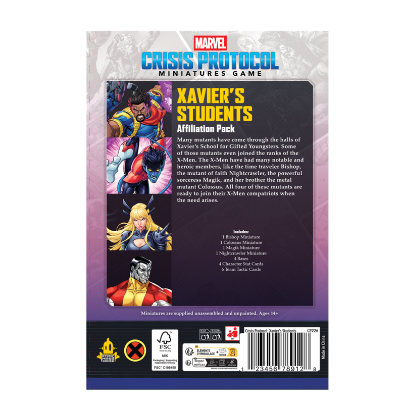 [PREPEDIDO] Crisis Protocol - Xavier’s Students Affiliation Pack