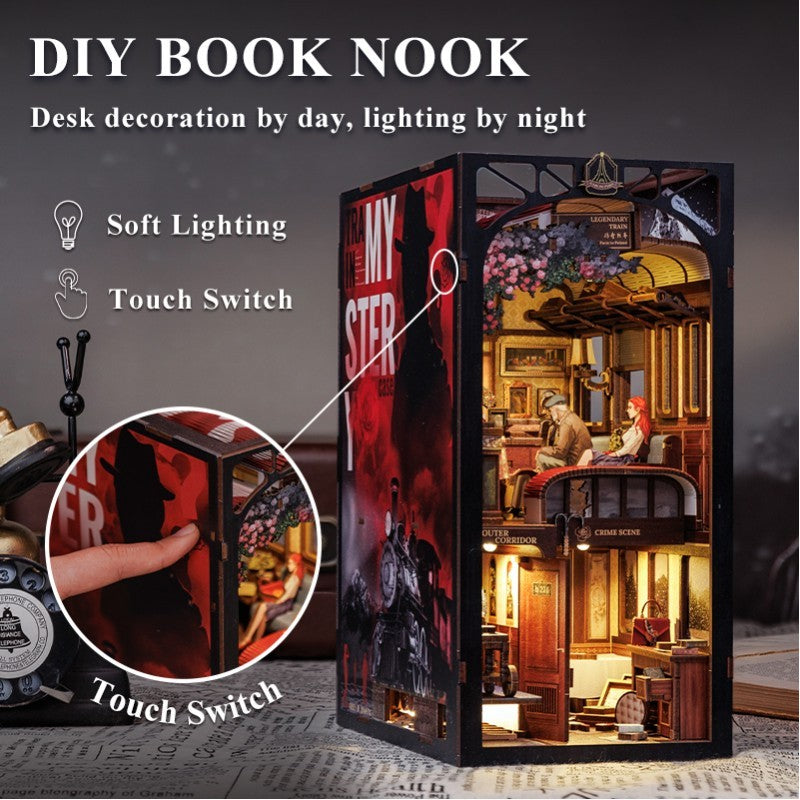 DIY Book Nook Kit - Book Journey - Train Mystery Case