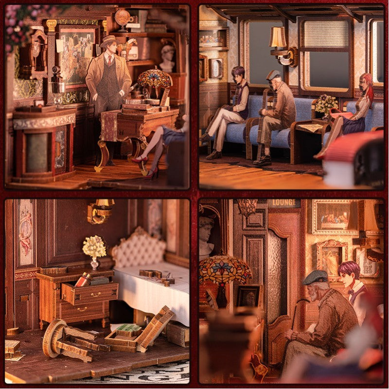 DIY Book Nook Kit - Book Journey - Train Mystery Case