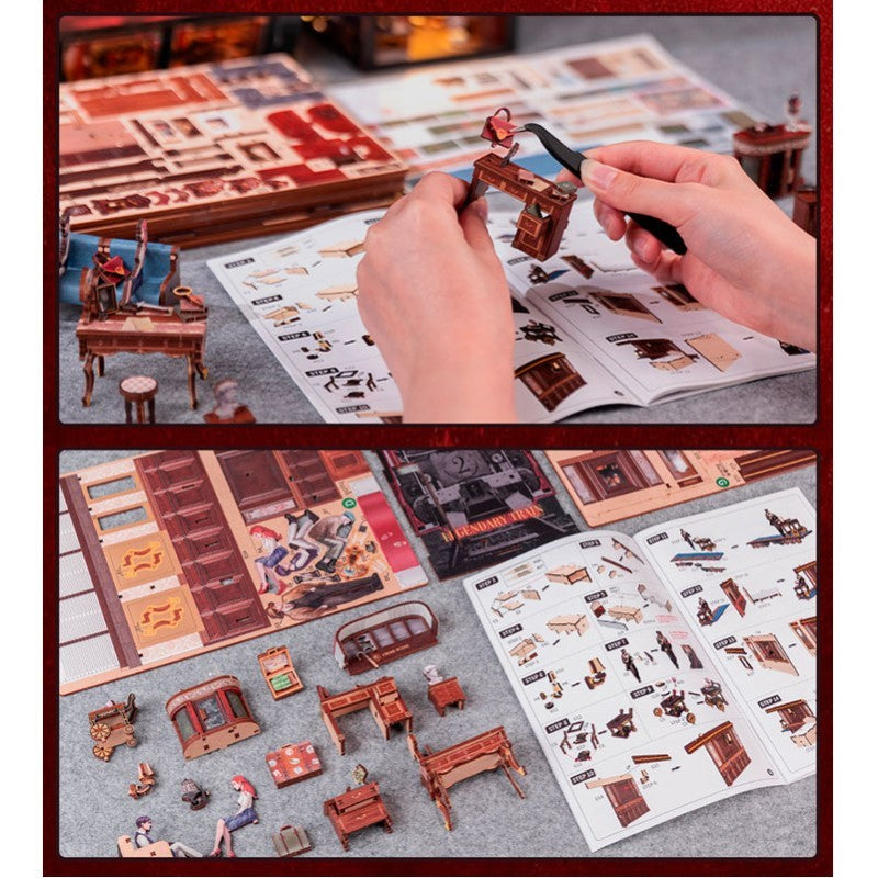 DIY Book Nook Kit - Book Journey - Train Mystery Case