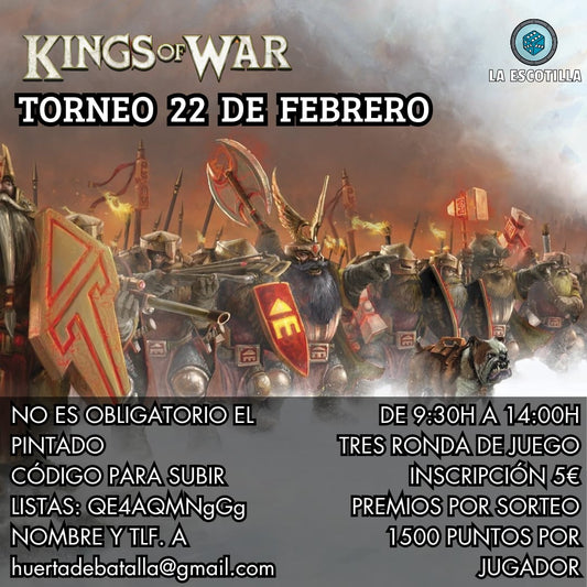 [EVENTO] Torneo Kings Of War 22 de Febrero