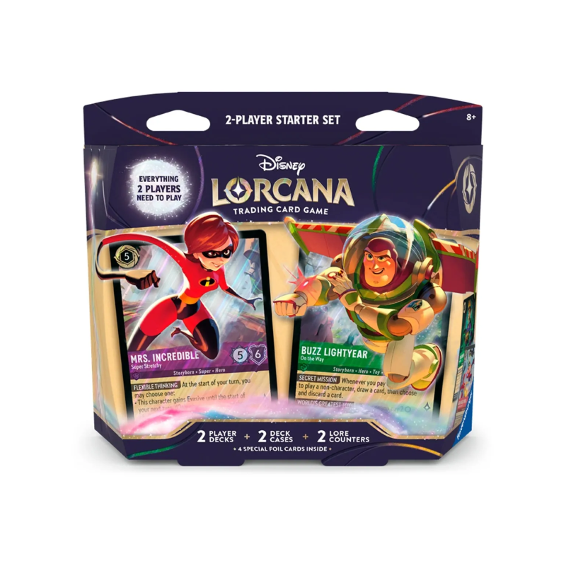 Disney Lorcana - Wilds Unknown - Set de Inicio para 2 Jugadores (Inglés)